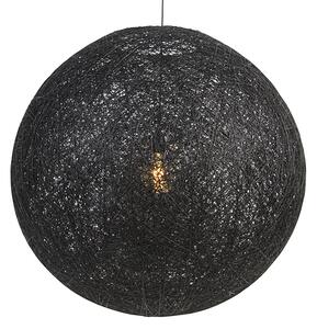 Rustykalna lampa wisząca czarna 80cm - Corda Oswietlenie wewnetrzne