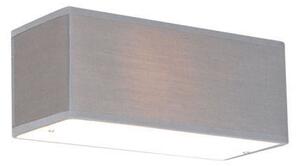 Zestaw 2 x klasyczny Kinkiet / Lampa scienna prostokątny szary - Drum Oswietlenie wewnetrzne