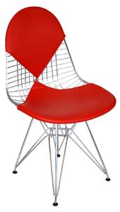 Druciane krzesło czerwone - Electo