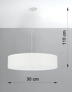 Biały minimalistyczny okrągły żyrandol - EX699-Skalo