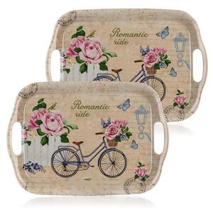 Taca melaminowa ROMANTIC RIDE zestaw 2 sztuk