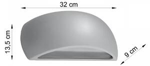 Szary minimalistyczny kinkiet z ceramiki - EX716-Pontia