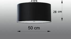 Czarny okrągły nowoczesny plafon 50 cm - EX665-Otti