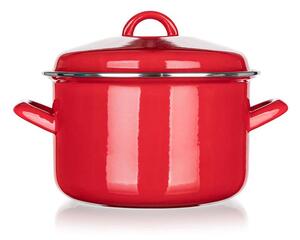 Garnek emaliowany z pokrywką Red MILTON 3,4 l