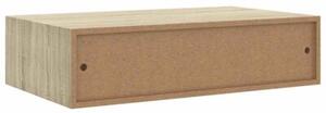 Półki ścienne z szufladą, 2 szt., dąb, 40x23,5x10 cm, mdf