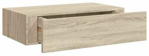 Półki ścienne z szufladą, 2 szt., dąb, 40x23,5x10 cm, mdf