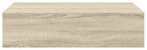 Półki ścienne z szufladą, 2 szt., dąb, 40x23,5x10 cm, mdf