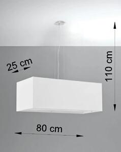 Biały prostokątny żyrandol nad stół - EX706-Santex