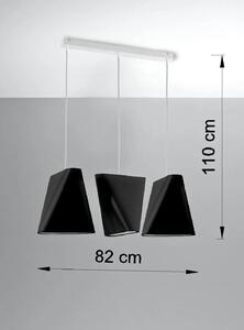 Czarny żyrandol listwa nad stół - EX705-Blux