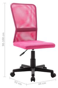 Różowe krzesło obrotowe do biurka