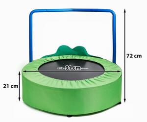 Żabka - mini trampolina dla dzieci - z rączką - 91cm - do domu i ogrodu