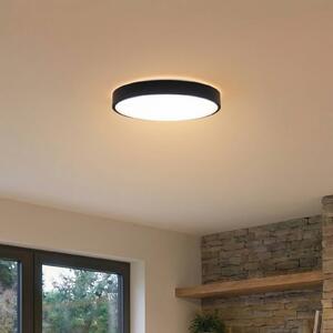 Inteligentna lampa sufitowa Innes Lindby, możliwość ściemniania, czarny, salon / jadalnia, metal, nowoczesny