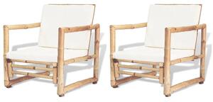 Zestaw bambusowych krzeseł ogrodowych - Mollie