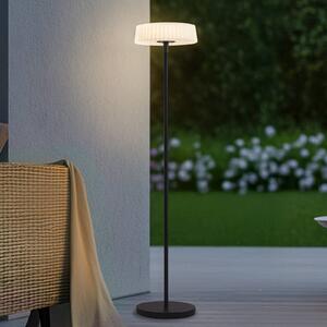 Lampa stojąca LED solarna Samine, czarny, metal, ściemniany Samine Lindby, możliwość ściemniania, czarny, metal, nowoczesny