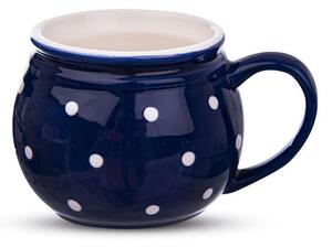 Ceramiczny kubek KROPKI niebieski 200 ml
