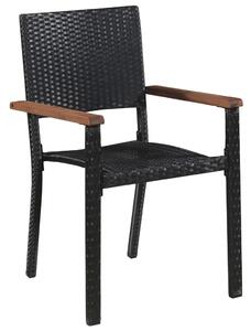 Zestaw polirattanowych krzeseł ogrodowych - Conat