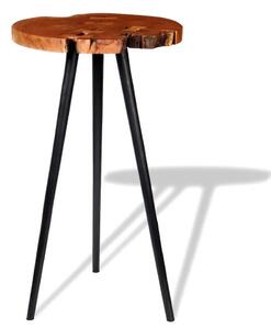 Okrągły stolik plastry drewna – Matel 2X