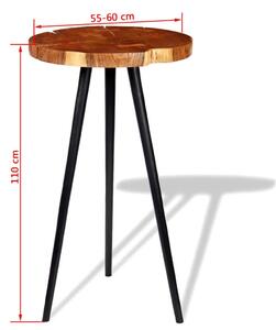 Okrągły stolik plastry drewna – Matel 2X