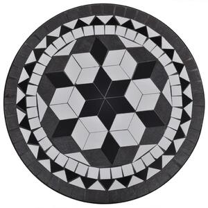 Czarno-biały 3-częściowy zestaw mebli z mozaiką – Flurry
