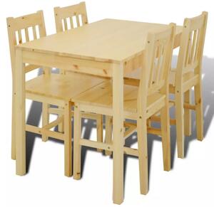 Drewniany zestaw stół i 4 krzesła – Ellen