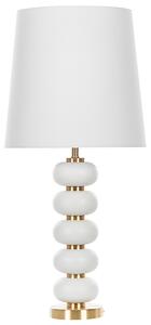 Lampa stołowa glamour biało-złota do salou do sypialni Frio Beliani