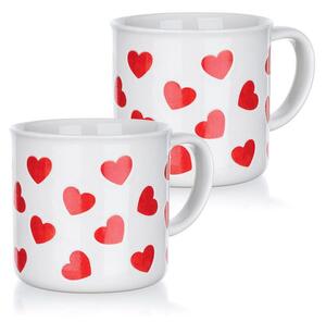 Zestaw kubków ceramicznych RED HEART 350 ml 2 szt