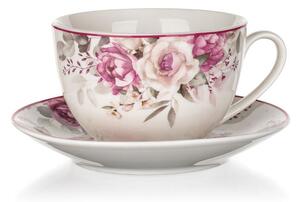 Filiżanka ceramiczna ze spodkiem ROSE 240 ml