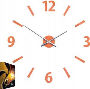 Zegar ścienny w stylu nowoczesnym kwarcowy akrylowy klaus orange okrągły