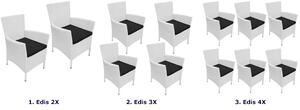 Zestaw 2 krzeseł do ogrodu – Edis 2X