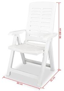 Zestaw białych krzeseł ogrodowych - Elexio 3Q