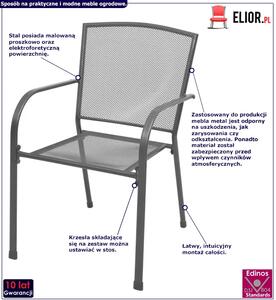 Zestaw metalowych krzeseł ogrodowych - Sella