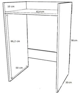 Biała minimalistyczna szafka na pralkę H8-W10