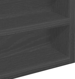 Witryna czarny dąb 60 x 8,5 x 58 cm materiał drewnopochodny