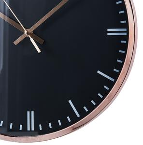 Wiszący zegar ścienny ø 30 cm nowoczesny bez numeracji czarny Bezas Beliani