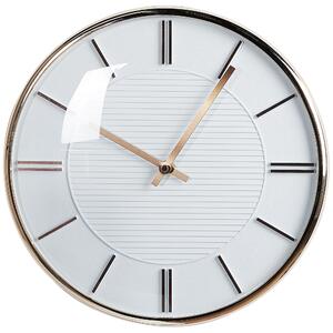 Zegar wiszący dekoracja glam ø 34 cm plastikowy do salonu bez numerów biały Daroca Beliani