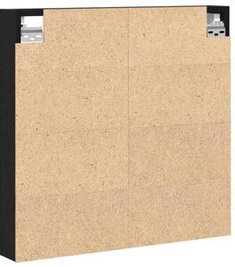 Witryna czarny dąb 60 x 8,5 x 58 cm materiał drewnopochodny