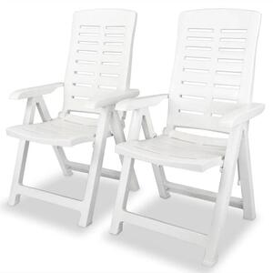Zestaw białych krzeseł ogrodowych - Elexio 2Q