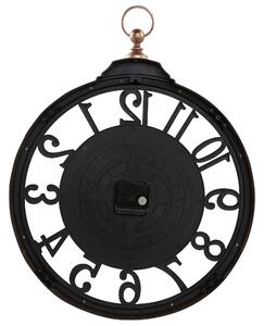 Zegar ścienny wiszący ø 52 cm metalowa rama arabskie numery czarny Alloza Beliani