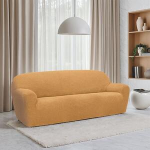 Super streczowe pokrowce RUBINIA złote kanapa trzyosobowa (sz. 180 - 230 cm)