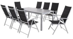 Zestaw mebli ogrodowych HOME & GARDEN Ibiza 592950 Szaro-czarny