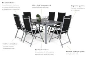 Zestaw mebli ogrodowych HOME & GARDEN Ibiza 592950 Szaro-czarny