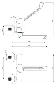 Bateria umywalkowa DEANTE Corio BFC 050C Chrom