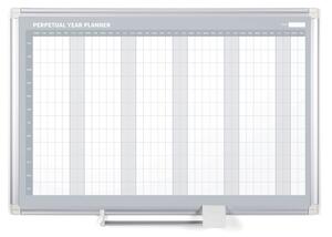 Bi-Office Planer, Tablica suchościeralno-magnetyczna do planowania rocznego LUX, dni, 900 x 600 mm