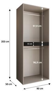 Szafa uchylna otwierana Salsa 270 wys. 203 cm kaszmir + u. czarny