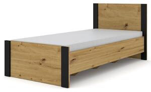 Pojedyncze łóżko 90x200 dąb artisan - Birma 12X