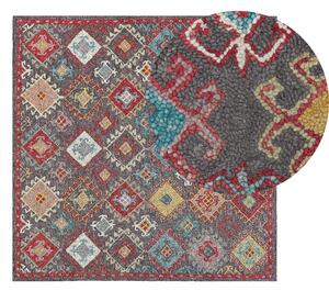 Tradycyjny dywan wełniany wzór orientalny 200 x 200 cm wielokolorowy Finike Beliani
