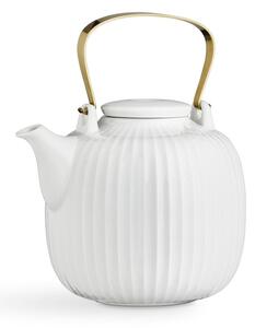 Biały porcelanowy dzbanek do herbaty Kähler Design Hammershoi, 1,2 l