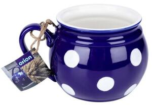 Kubek ceramiczny niebieski w grochy 850 ml