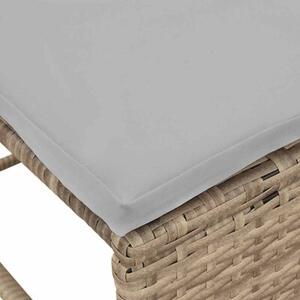 Zestaw Mebli Ogrodowych Komplet Wypoczynkowy Narożny Z Poduszkami 6-Częściowy Rattan Na Taras Balkon Ogród