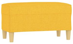 Ławka, jasnożółty, 70x35x41 cm, tapicerowana tkaniną